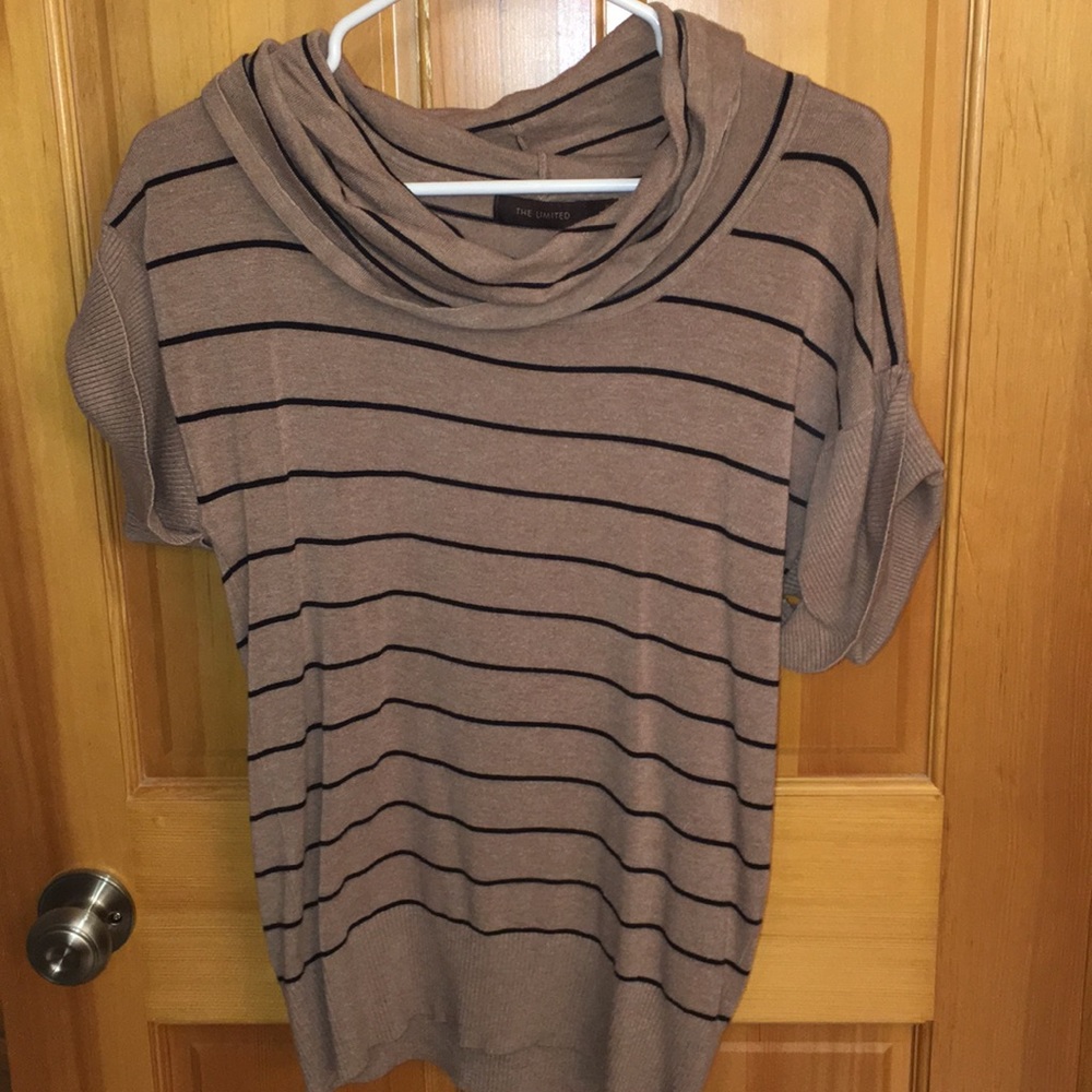 Super cute tan and black stripe limited sweater